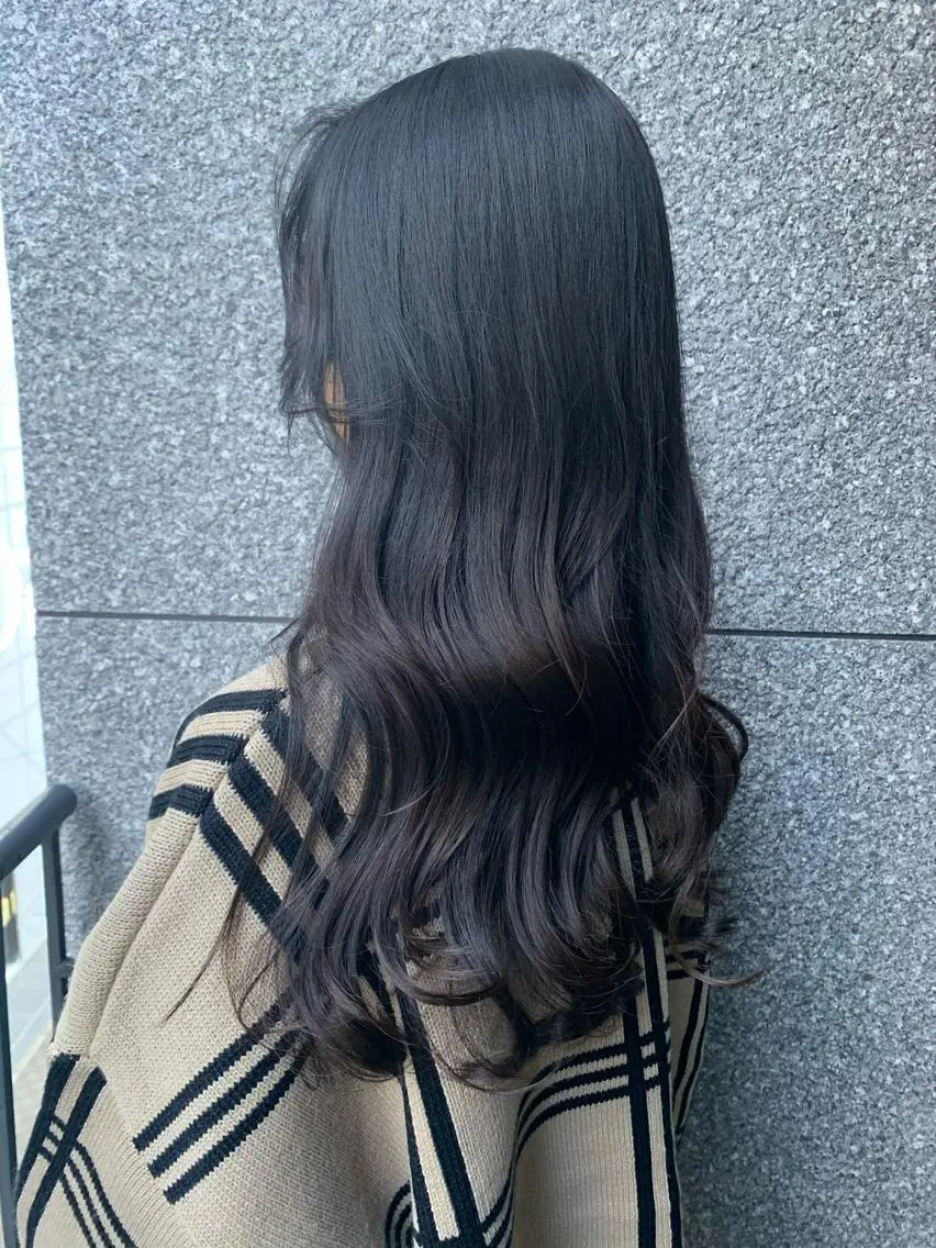 ロング カラー ヘアアレンジ オルチャンヘア 心斎橋🤍韓国風🤍 Mamiのヘアスタイル
