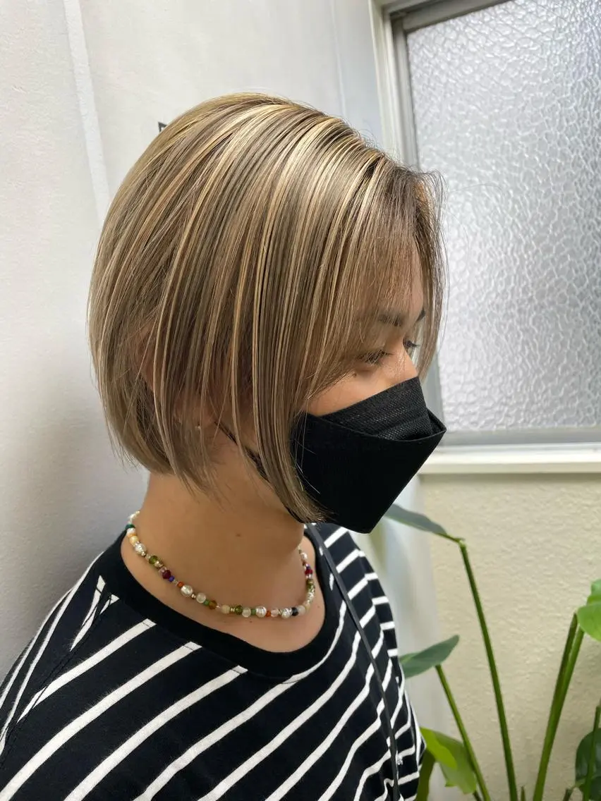 ショート カラー カット ヘアカラー トリートメント 前田リサコ🌹 ✨艶髪職人のヘアスタイル