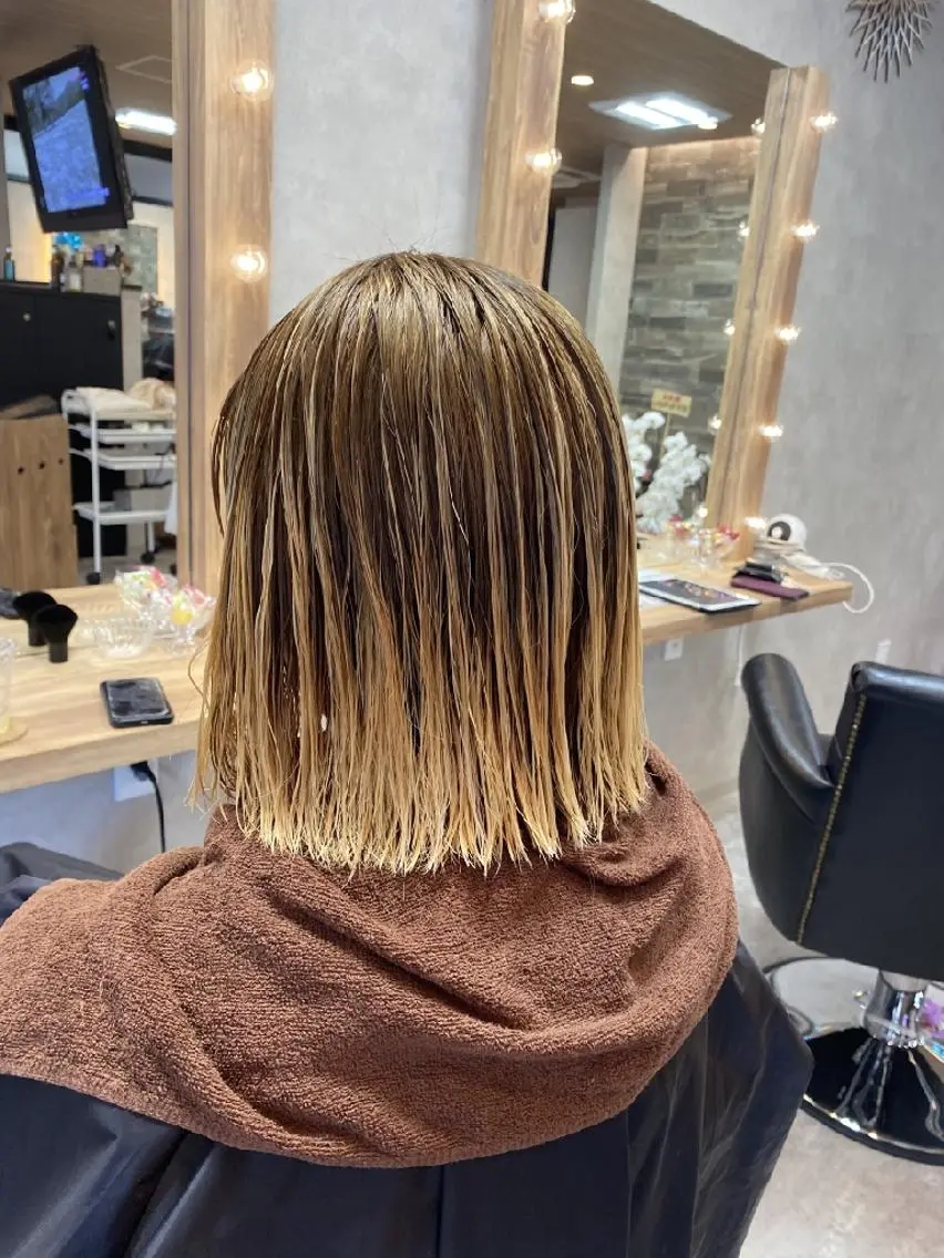 ミディアム カラー ヘアカラー トリートメント RIENS♡xrea 山本優舞のヘアスタイル