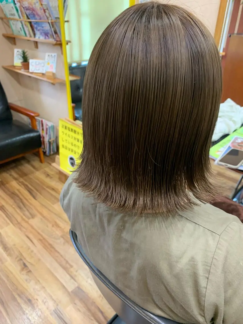 ミディアム ボブ 外ハネヘア matsuda rinaのヘアスタイル