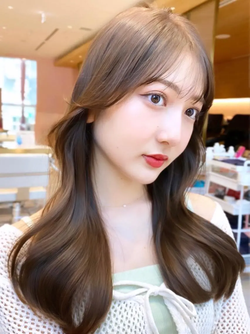 セミロング カット ヘアカラー トリートメント 韓国くびれレイヤー 🇰🇷はづきのヘアスタイル