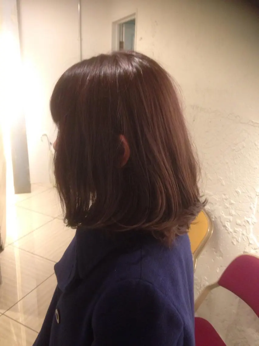 ミディアム カラー パーマ ヘアアレンジ 【体験】韓国 メイク&ヘア天神のヘアスタイル