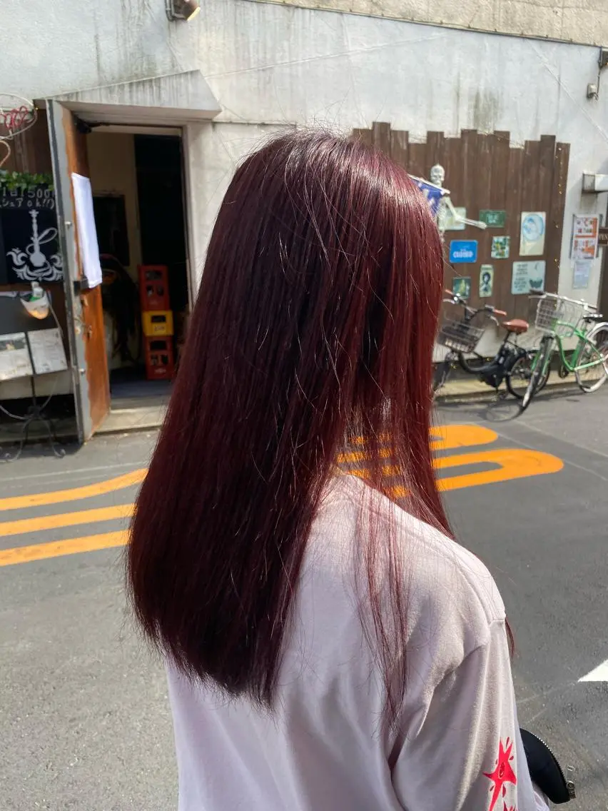 ロング カラー ブリーチ ブラウンカラー ブリーチなしカラー ピンクカラー ピンクブラウン ヘアカラー トリートメント 🟢NEGi🟣 🫧髪質改善のヘアスタイル