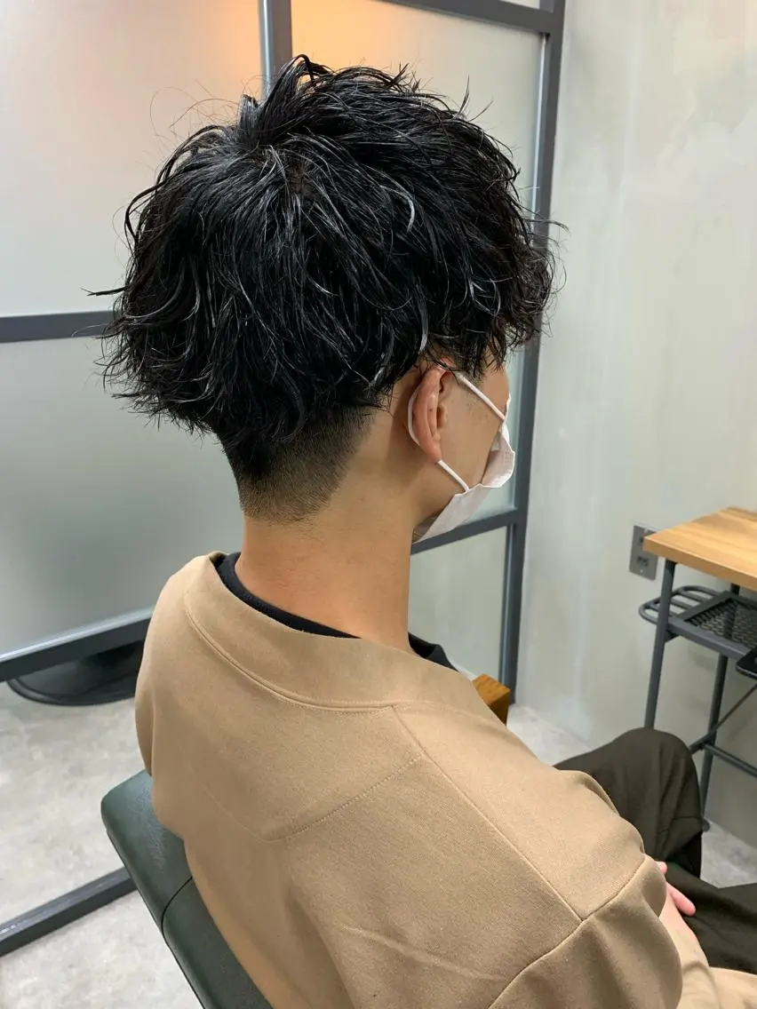ショート パーマ メンズ カット パーマ 【S.BROOM】 店長　西川徹のヘアスタイル