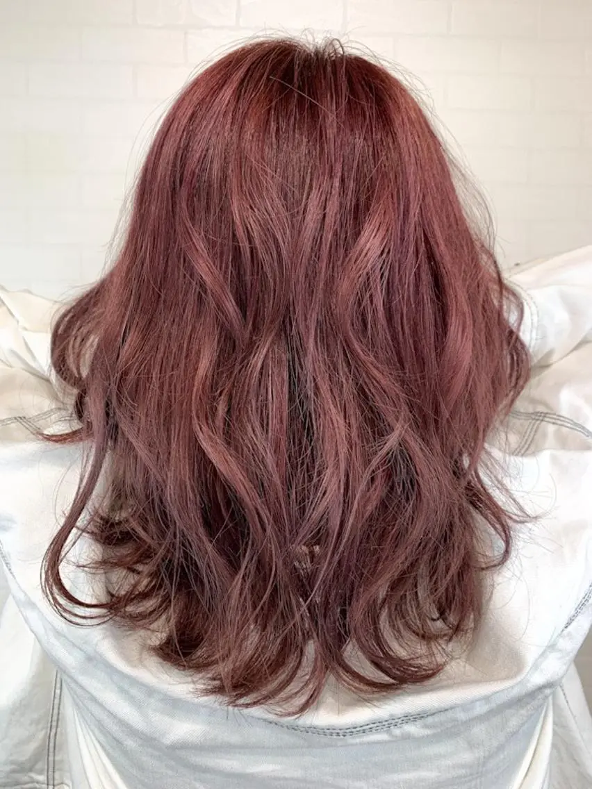 セミロング カラー ダブルカラー ヘアカラー 中村 維久美のヘアスタイル