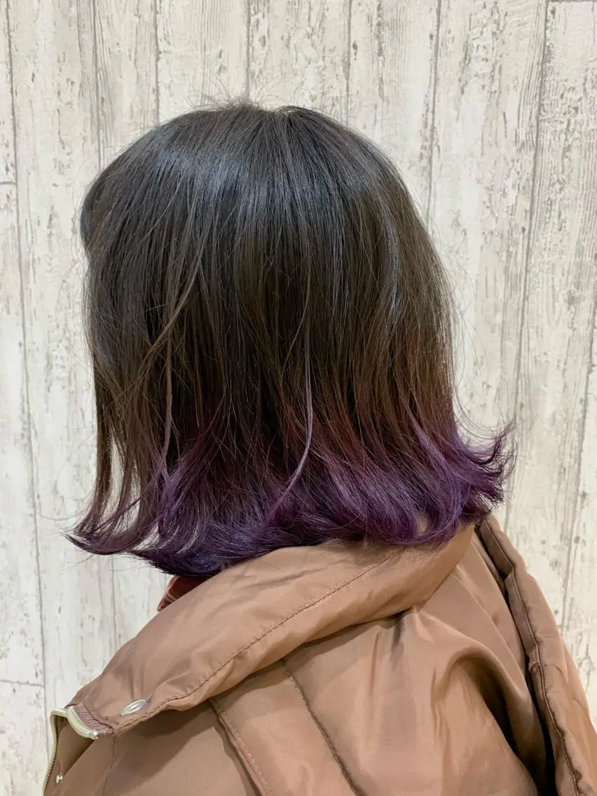 ミディアム カラー ヘアアレンジ ボブ 外ハネヘア 小野寺空也✂️ 似合わせショートのヘアスタイル