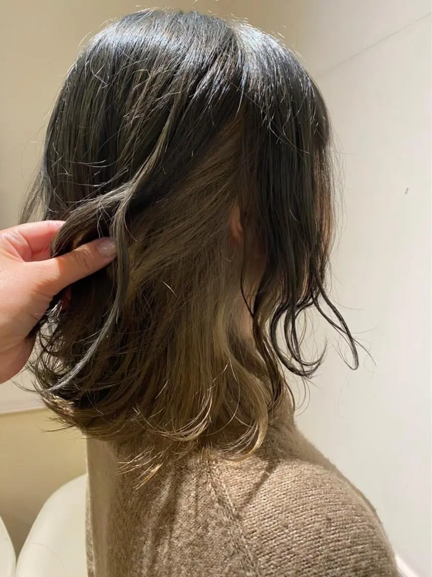 ミディアム カラー インナーカラー カット ヘアカラー トリートメント 美髪✨髪質改善特化 🦩対馬🦩のヘアスタイル