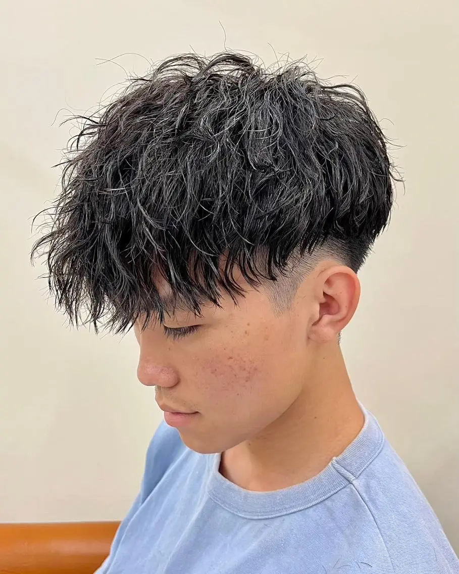 メンズ センターパート メンズ韓国風 マッシュ カット FOCUSJAPAN MENS SALONのヘアスタイル