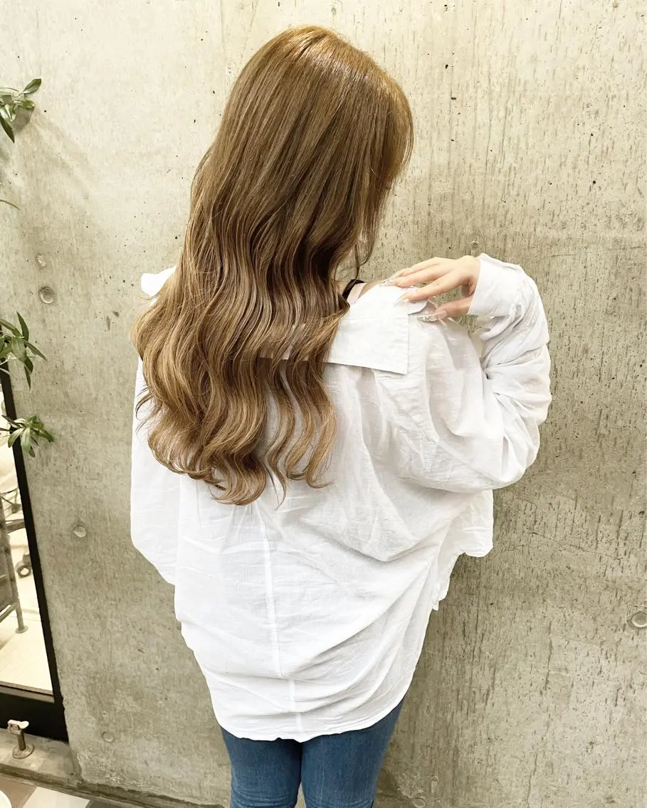 ロング カラー ヘアアレンジ ヘアカラー エクステ TATSUYA アートディレクターのヘアスタイル
