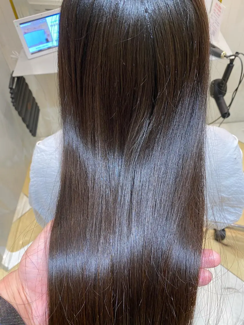 セミロング カラー 髪質改善 カット ヘアカラー トリートメント ヘアセット 💜髪質改善美髪💜 星野清光のヘアスタイル