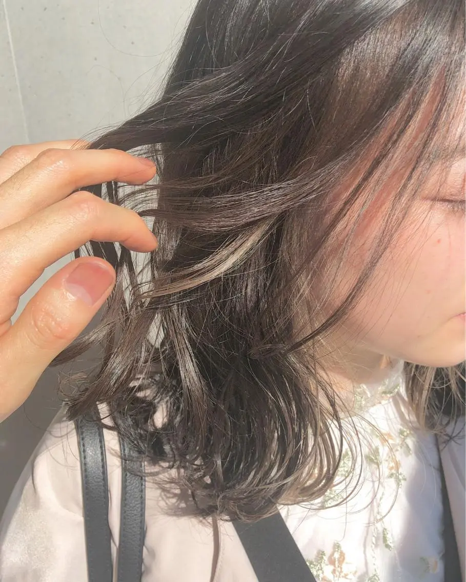 ミディアム カラー カット ヘアカラー トリートメント ☕️ベージュカラー 内藤光哉☕️のヘアスタイル
