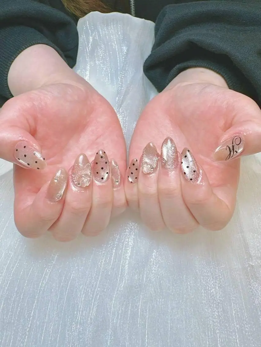 ネイル ジェルネイル マグネットネイル 持ち込み オフィスネイル パラジェル ハンドネイル Mihana Nails.*♡のネイルデザイン