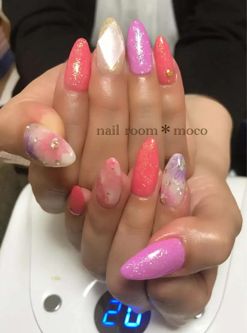 ネイル ラメ(グリッター) nailroom mocoのネイルデザイン