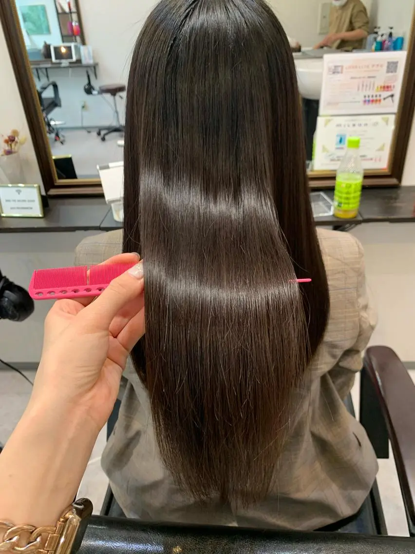 ロング 髪質改善 ヘアカラー トリートメント 酸熱トリートメント/ 髪質改善🌟玉井香奈のヘアスタイル