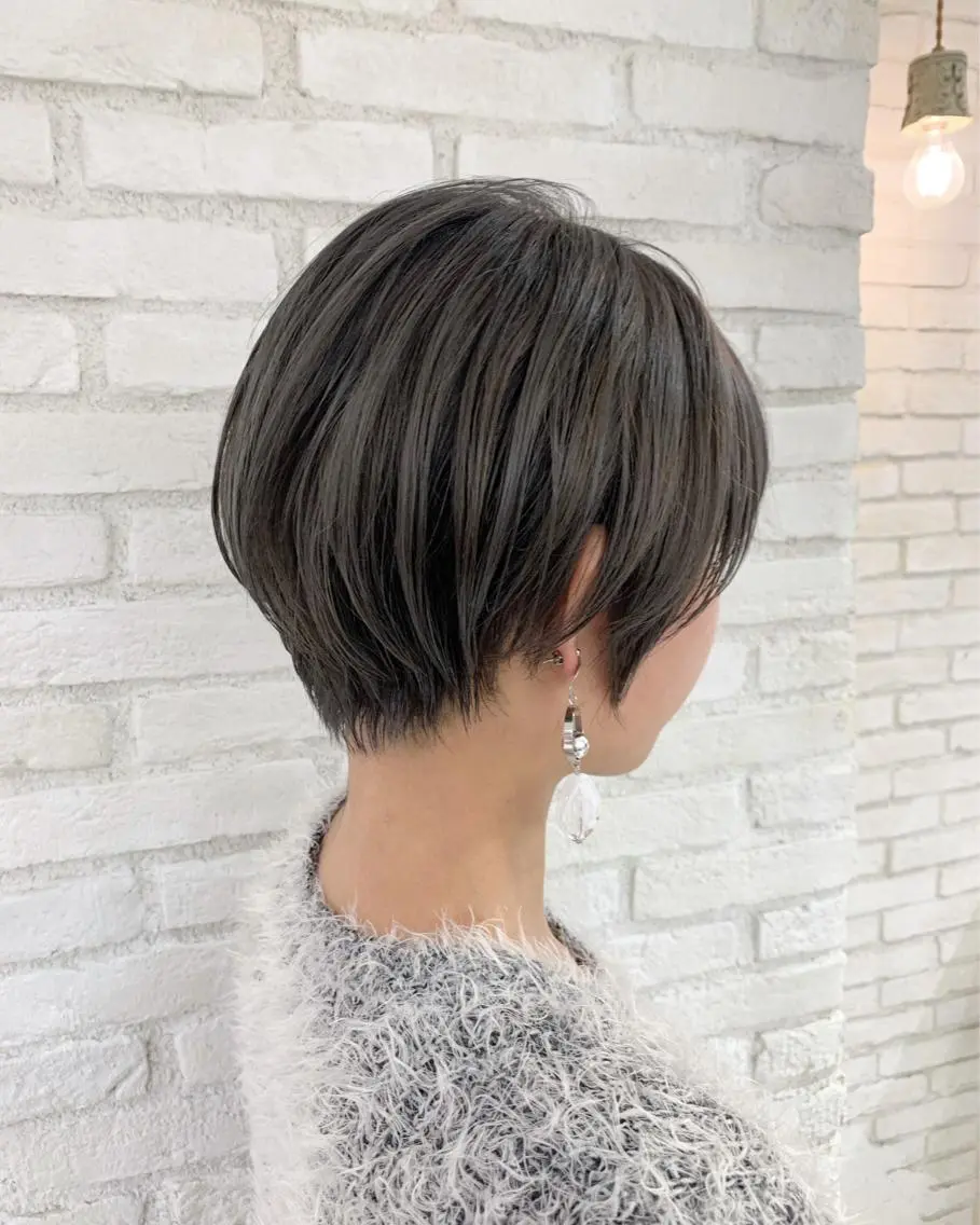 ショート カラー ショートヘア 伊 杏のヘアスタイル