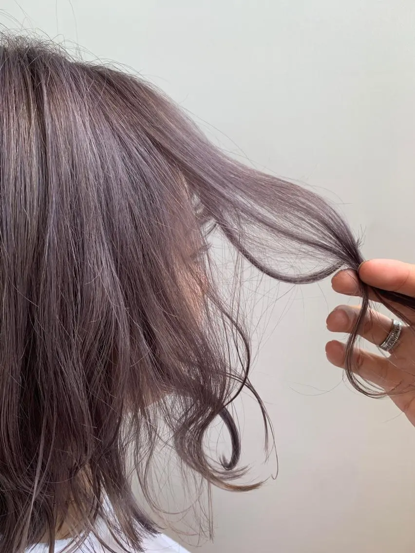 ミディアム カラー ブリーチ ケアブリーチ ラベンダーカラー トリートメント カット ヘアカラー トリートメント インナーエクステ渋谷 🦋KAJIのヘアスタイル