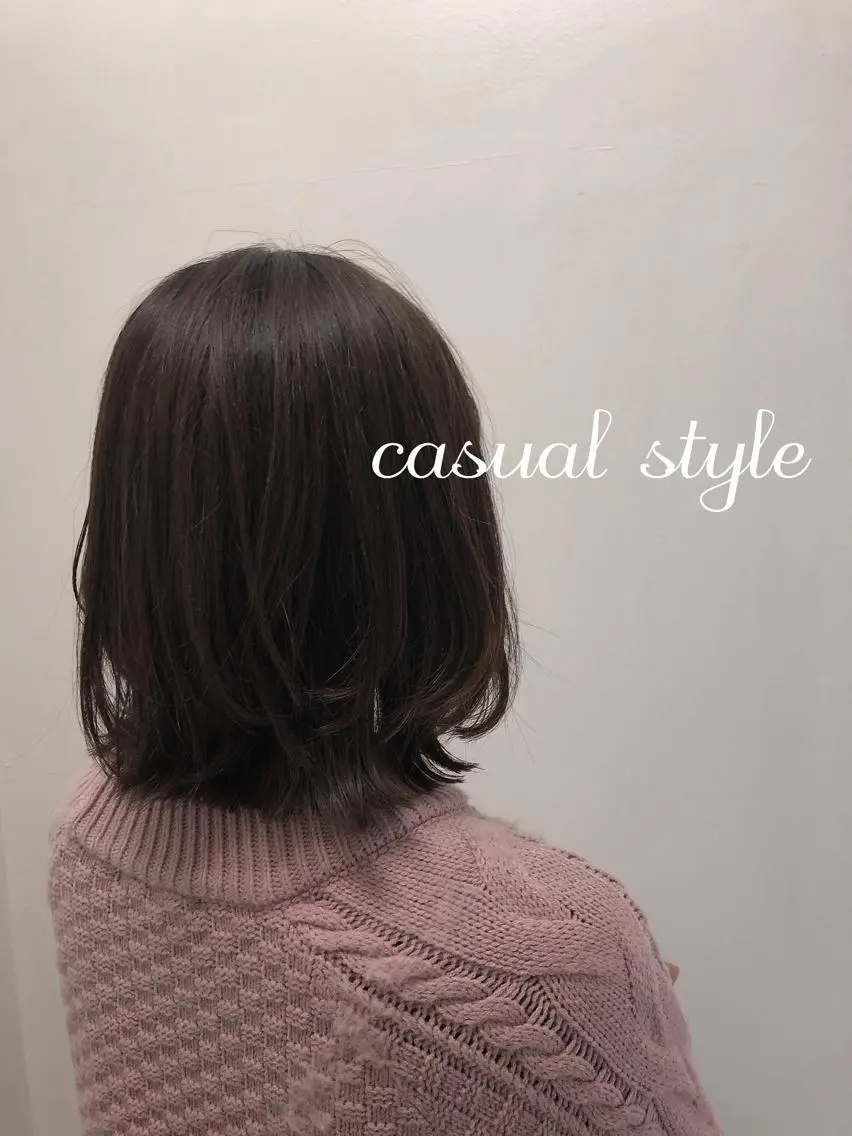 ミディアム カラー 透明感カラー REIのヘアスタイル