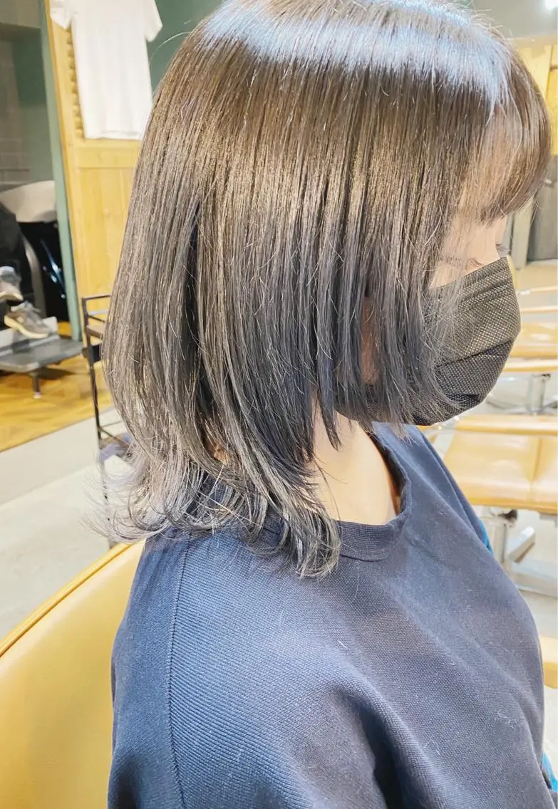 ミディアム カラー ブルーカラー ウルフカット 🌈艶カラーリスト 🌈井原円袈🌈のヘアスタイル