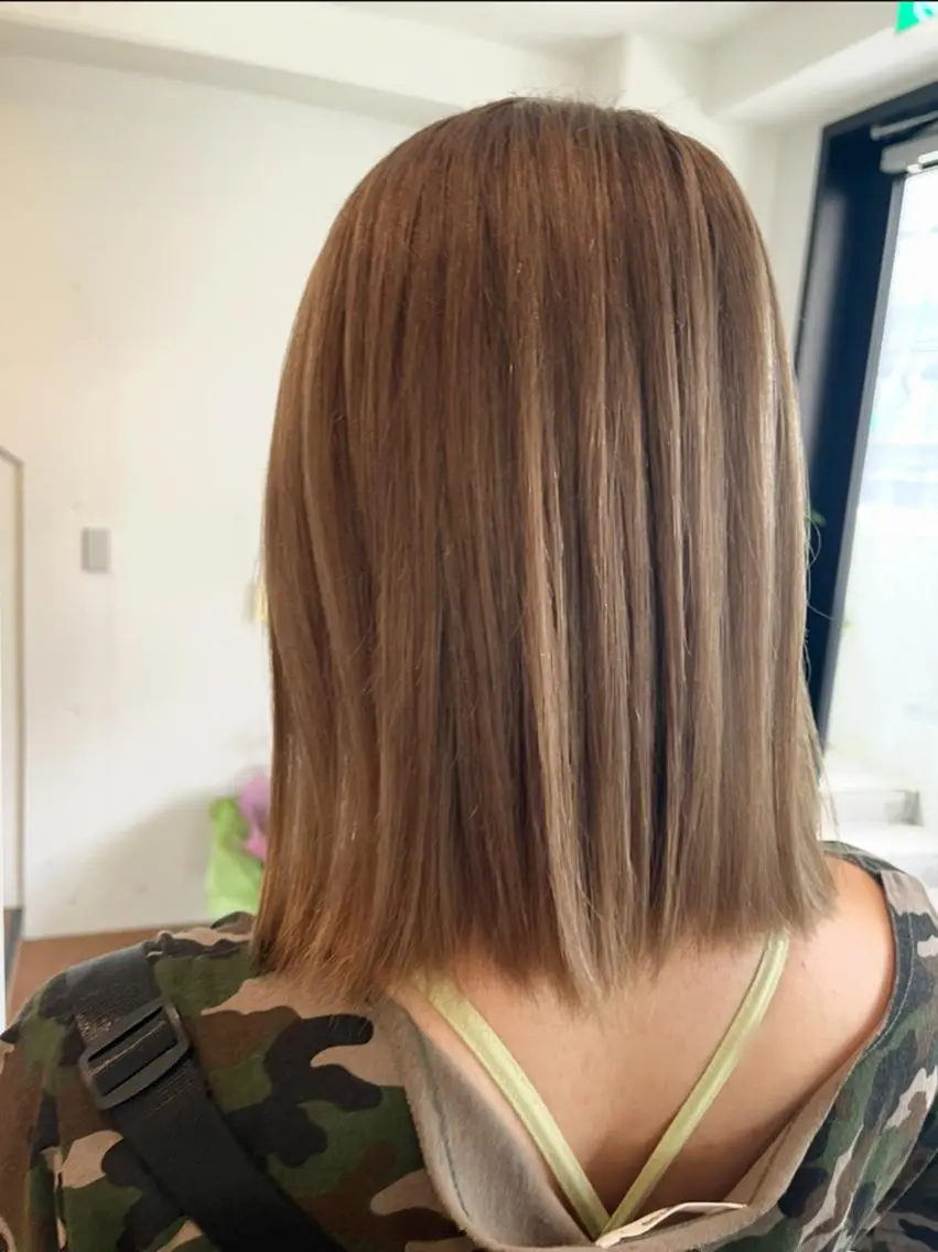 ミディアム トリートメント トリートメント 三浦 仁美のヘアスタイル