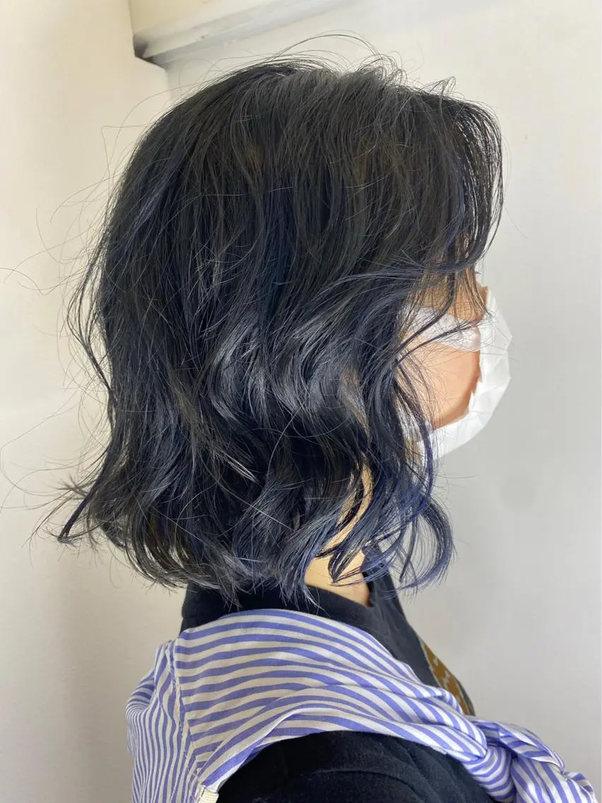 ミディアム カラー リルウヘアー 天王寺のヘアスタイル