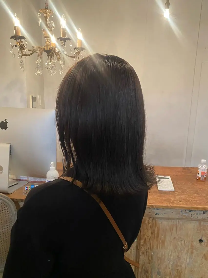セミロング カラー グレージュ レイヤーカット/ ダブルカラーサクライのヘアスタイル