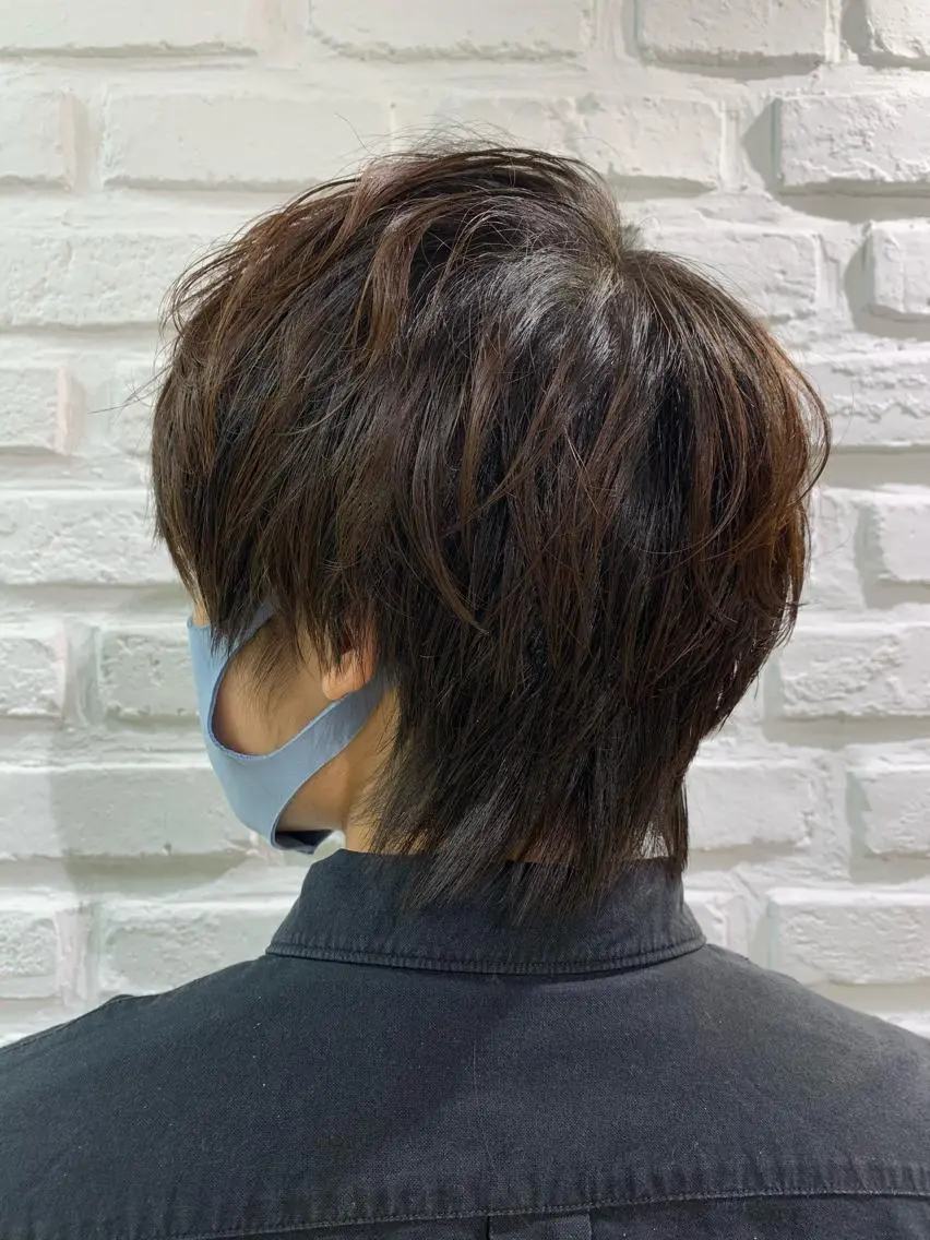 ショート メンズ メンズウルフカット レイヤーカット ウルフカット カット 【メンズ縮毛矯正/ Ryoka】のヘアスタイル