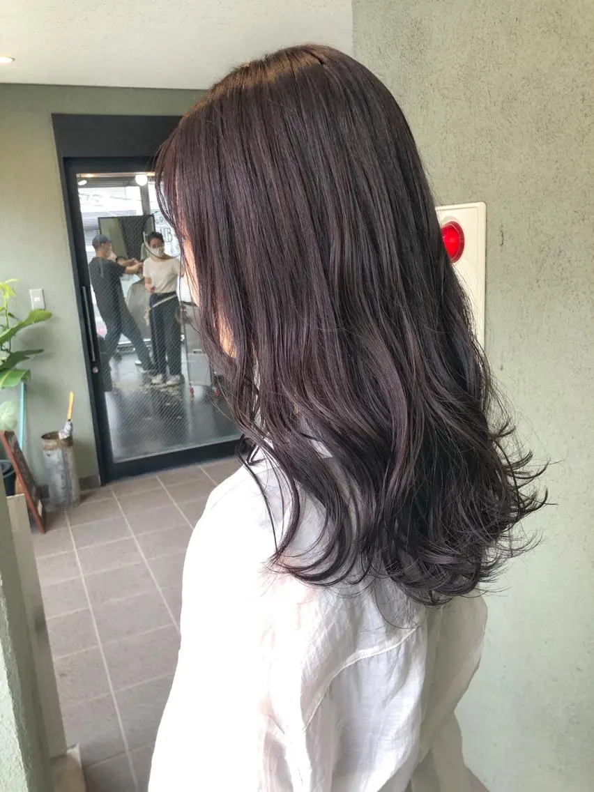 ロング カラー パープルカラー カット ヘアカラー トリートメント HIROKI ”博多 /ボブのヘアスタイル