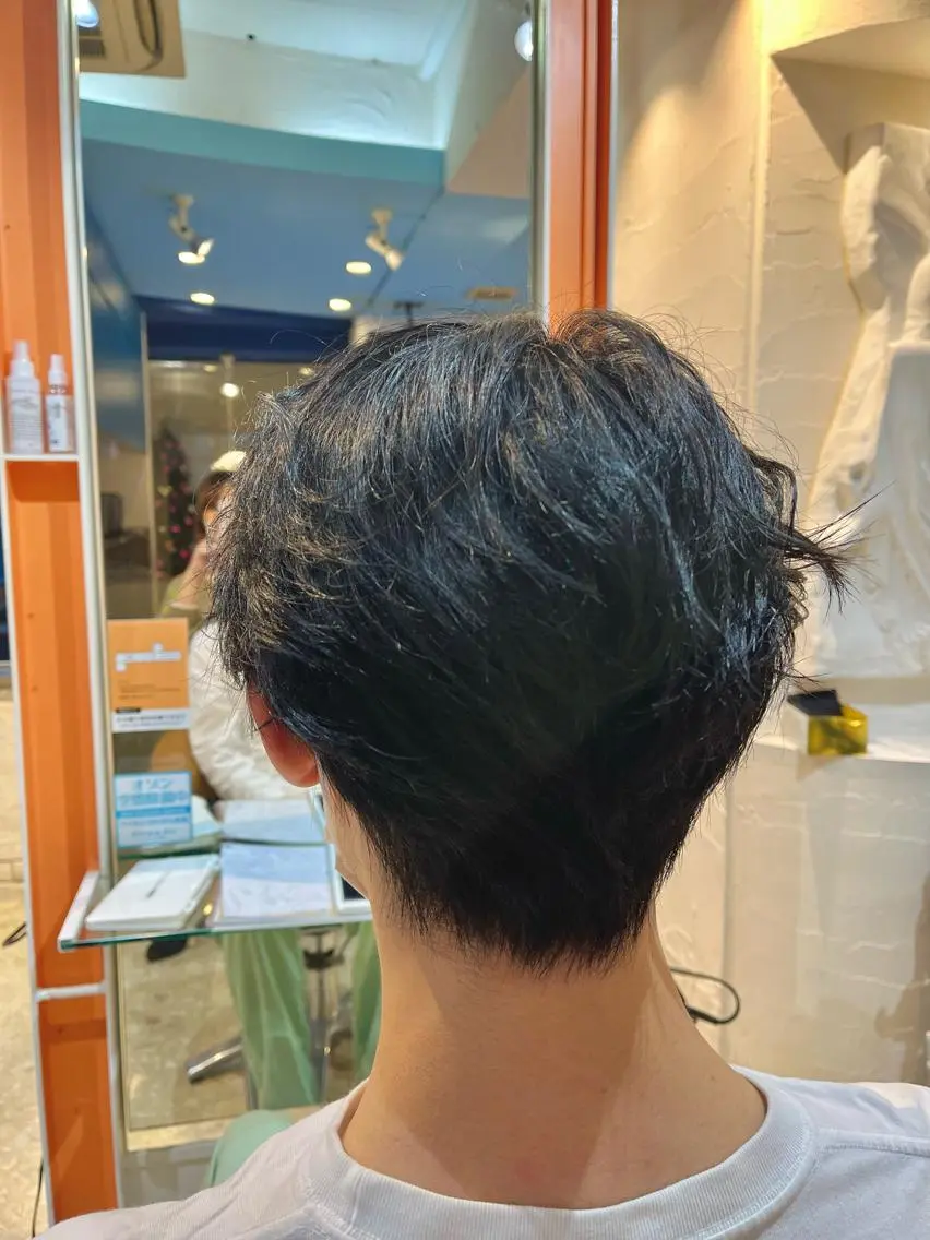 ショート カラー メンズ メンズ就活ヘア カット ヘアカラー 縮毛矯正 うしだ かおるのヘアスタイル