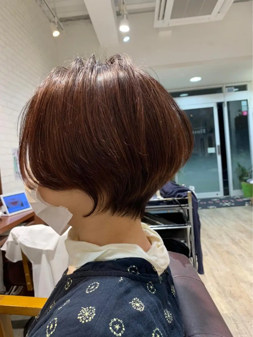 ショート カラー ブラウンカラー ショートヘア カット ヘアカラー トリートメント Blossom大塚 ディレクター永野のヘアスタイル