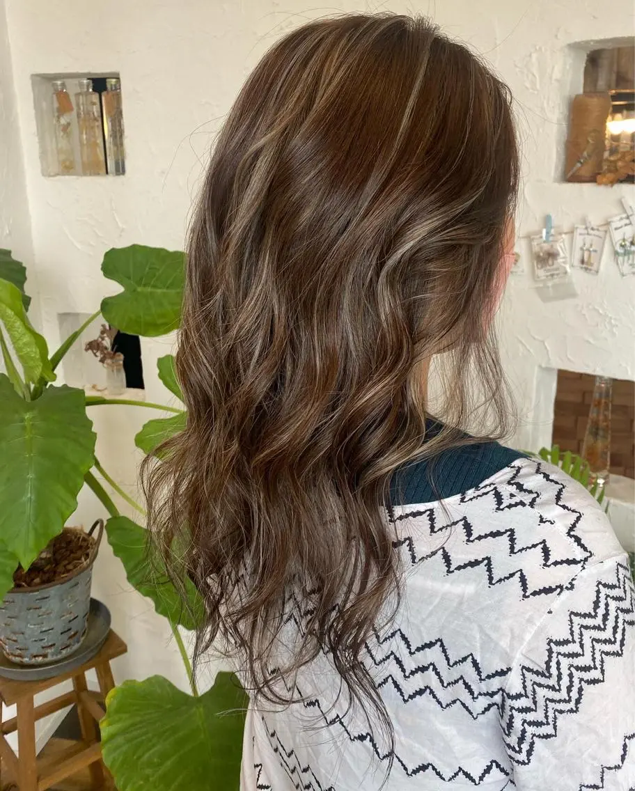 セミロング カラー パーマ ヘアアレンジ メンズ キッズ 豊橋美容院 ソンリエのヘアスタイル