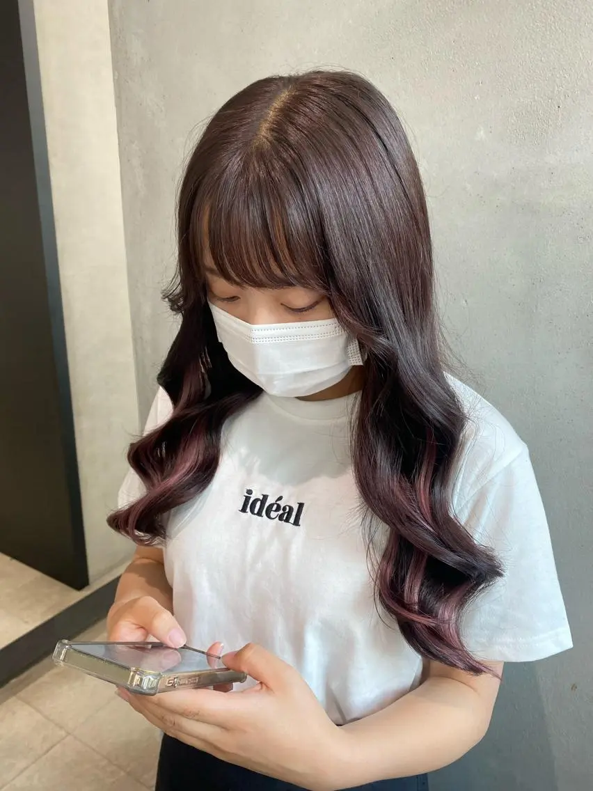 ロング 韓国風モテヘア 🇰🇷aki♡のヘアスタイル