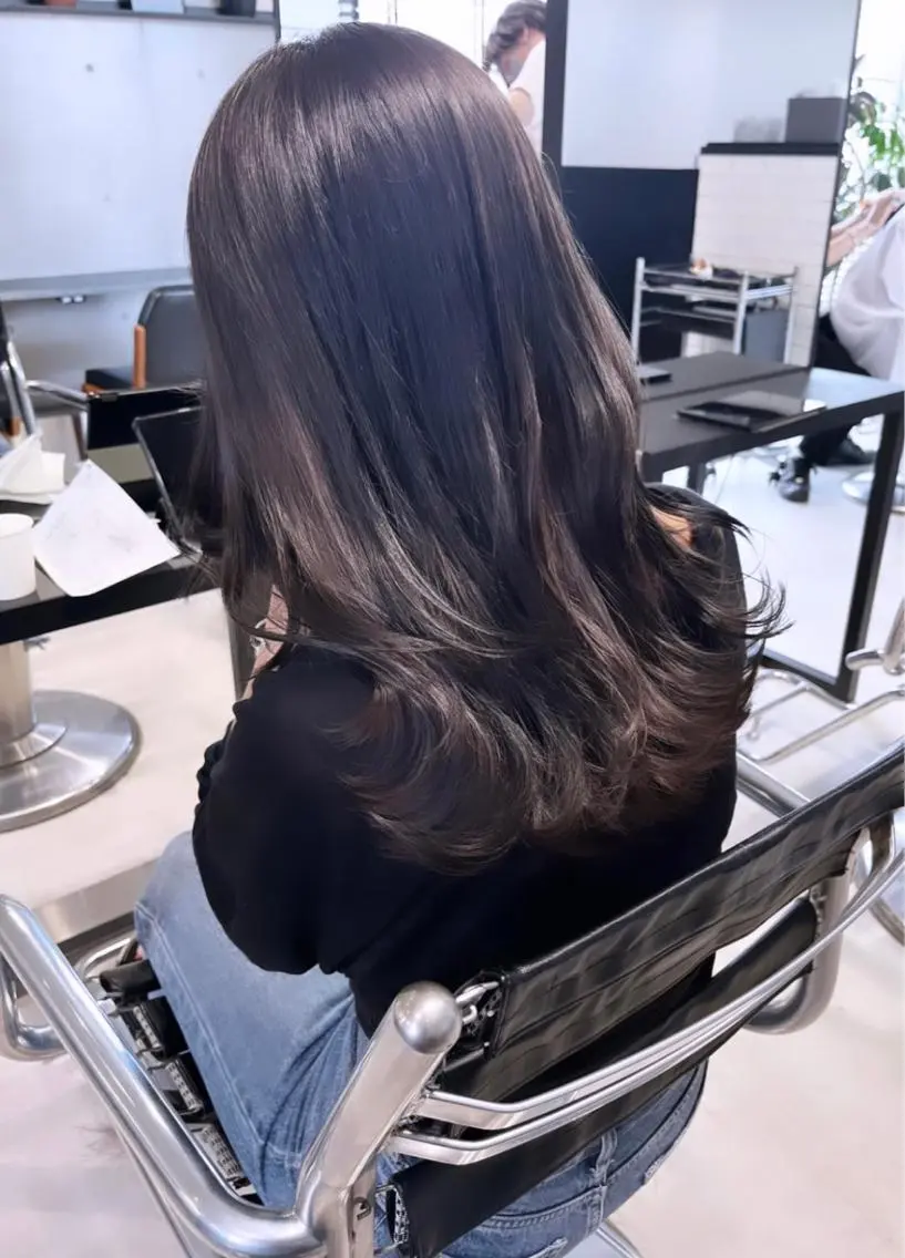 セミロング カラー カット ヘアカラー トリートメント 透明感カラー✂︎ /縮毛矯正/YUKAのヘアスタイル