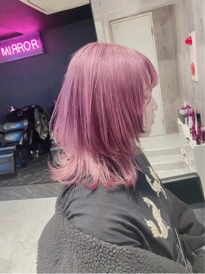 ミディアム カラー カット ヘアカラー トリートメント ヘアセット 🩶【推しハイトーン 】yuzu🩶のヘアスタイル