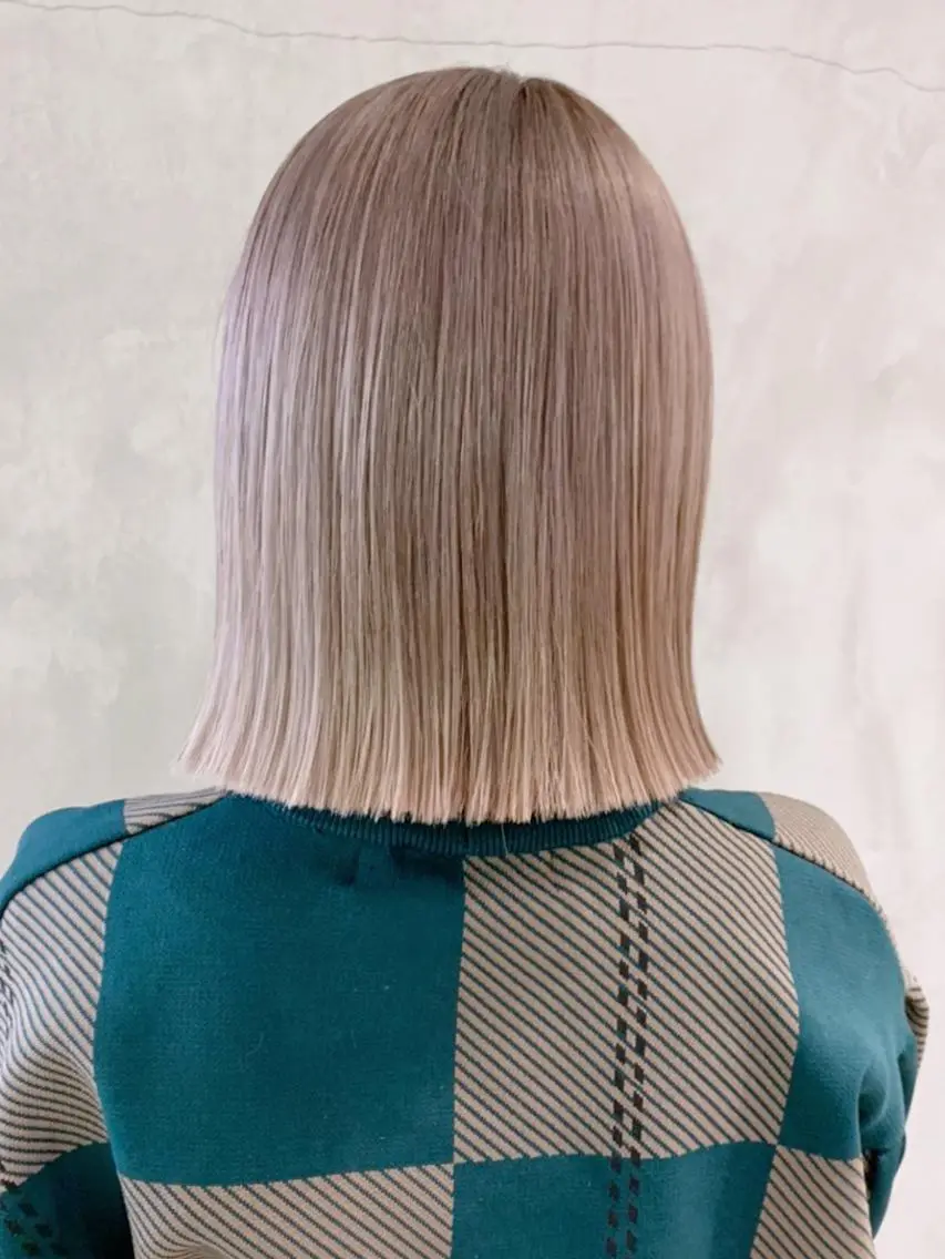 ミディアム パーマ ヘアアレンジ カラー ピンクカラー ボブ ITbyALBUM 浦和店のヘアスタイル