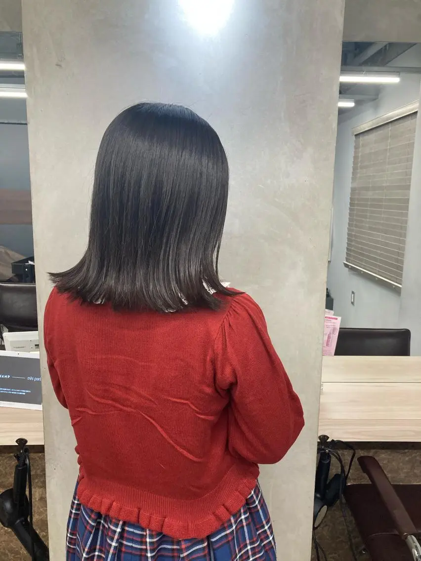 ミディアム ボブ 外ハネヘア カット ブリーチ&似合せボブ 田中寛十のヘアスタイル