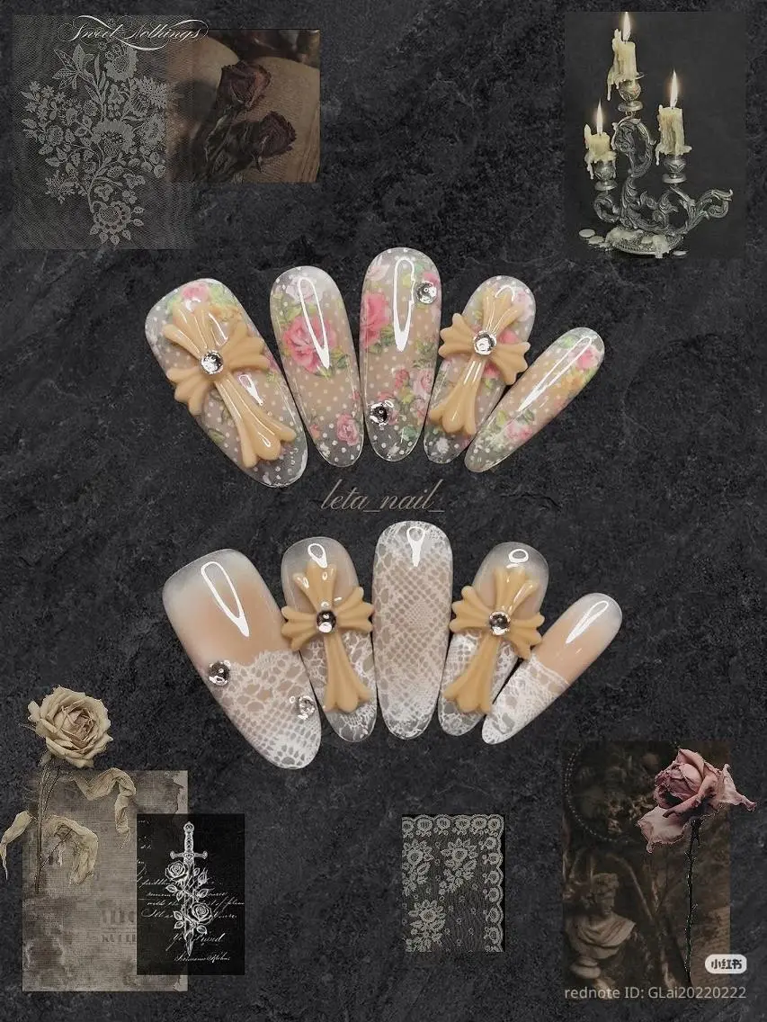 ネイル ハンドネイル H-nail ロング/3D/Y2Kのネイルデザイン