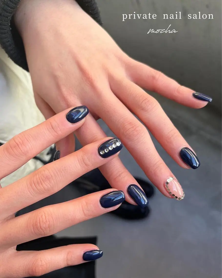 ネイル ストーンネイル ハンドネイル mocha nailのネイルデザイン