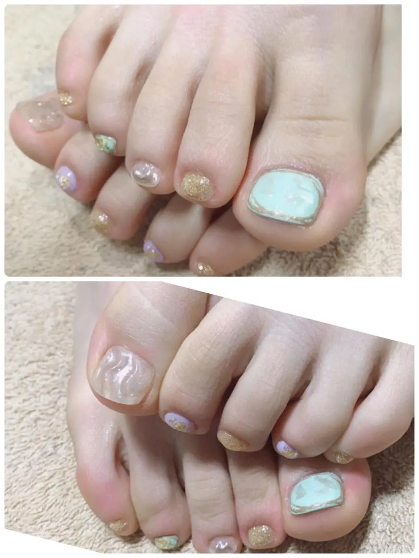 ネイル フットネイル ニュアンスネイル フットネイル u sのネイルデザイン