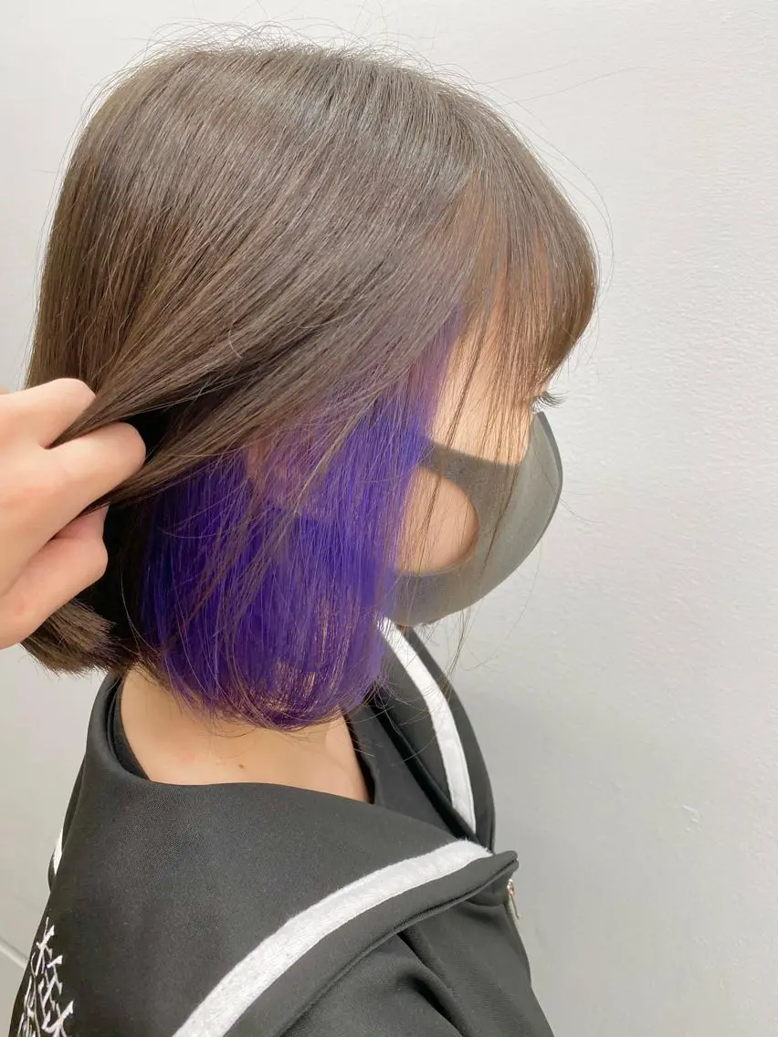 ミディアム カラー ハイライトカラー オリーブカラー ハイライト 髪質改善 小顔カット meRK 京都河原町のマツエク・マツパデザイン