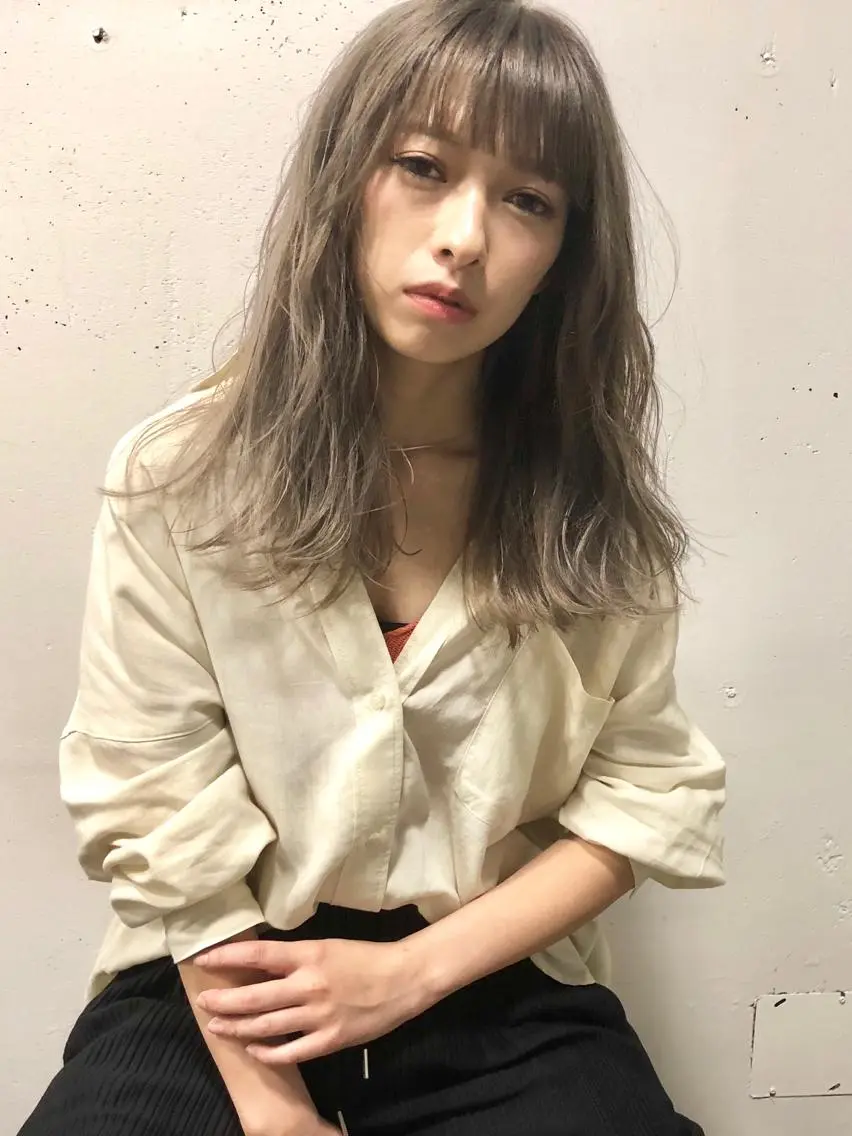 ミディアム カラー カット ヘアカラー トリートメント 永野 正芳のヘアスタイル