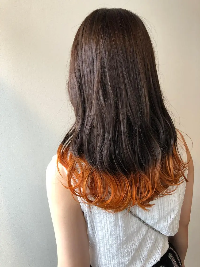 ロング カラー ヘアアレンジ ヘアカラー トリートメント 江藤 星史のヘアスタイル