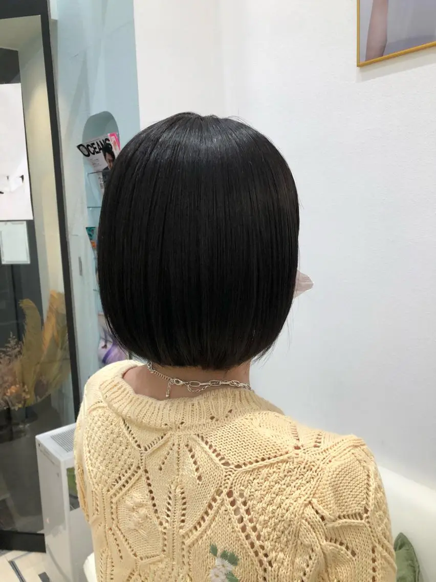 ミディアム 縮毛矯正 堀井 凌平のヘアスタイル