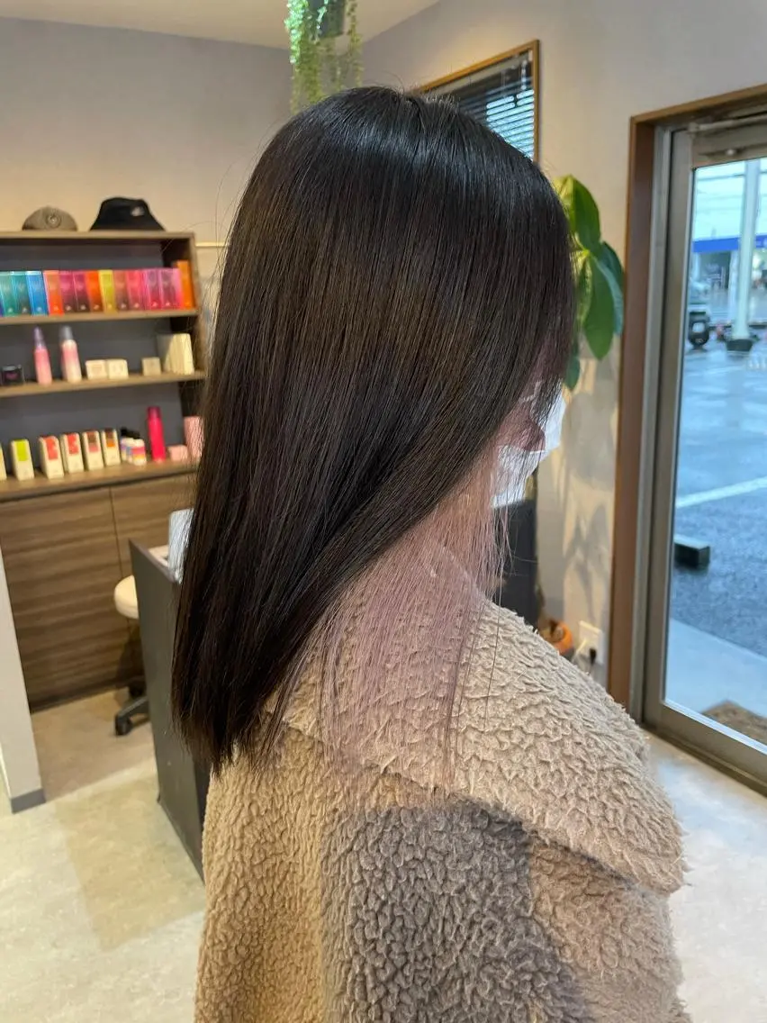 セミロング カラー カット ヘアカラー 山本 貴弘のヘアスタイル