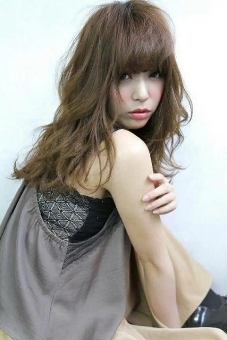 ロング カラー パーマ L i L 塚口のヘアスタイル