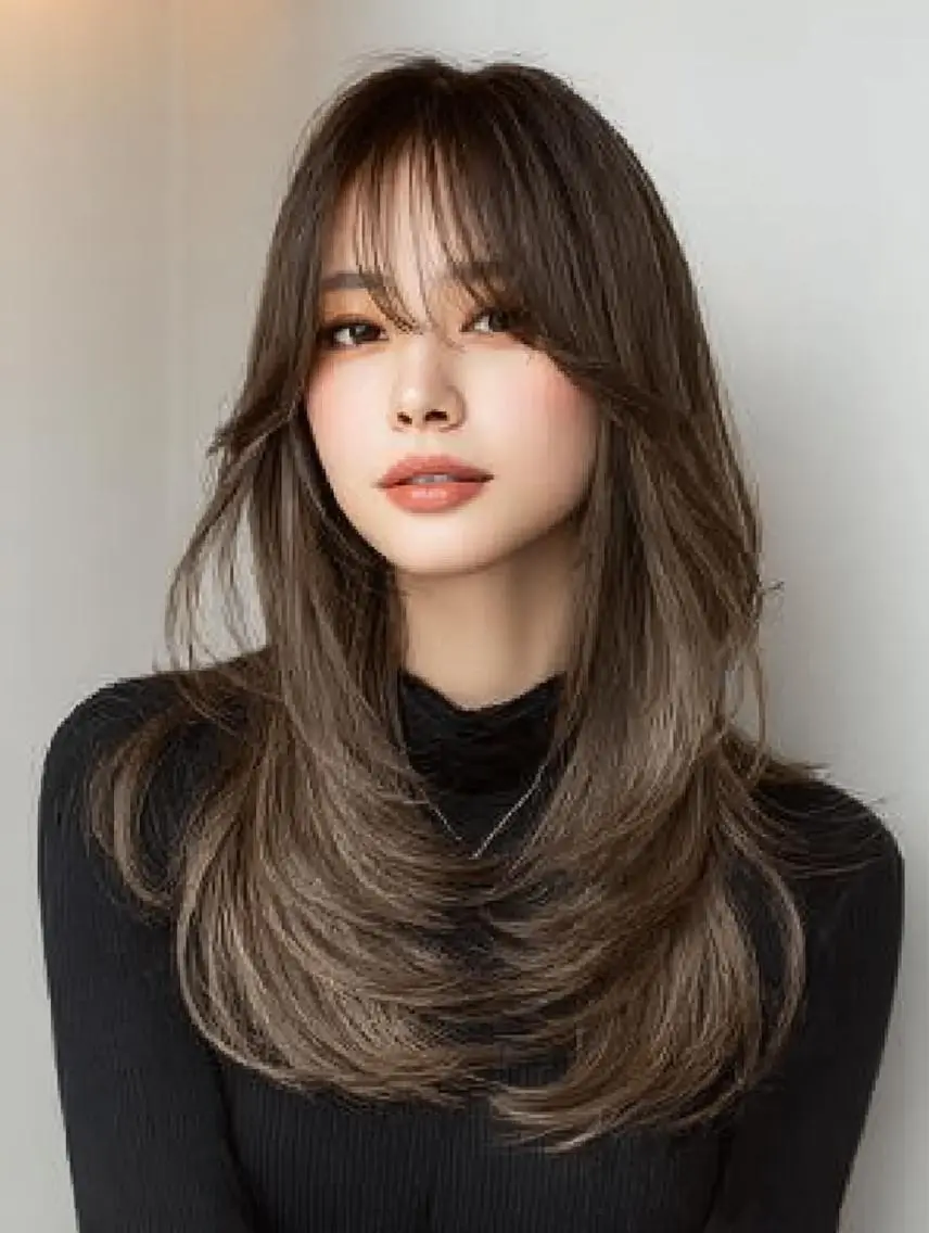 セミロング ハッシュカット 髪質改善 レイヤーカット 縮毛矯正 トリートメント カット ヘアカラー トリートメント 生艶髪&レイヤー🔔 渋谷お薦めNo.1✨のヘアスタイル