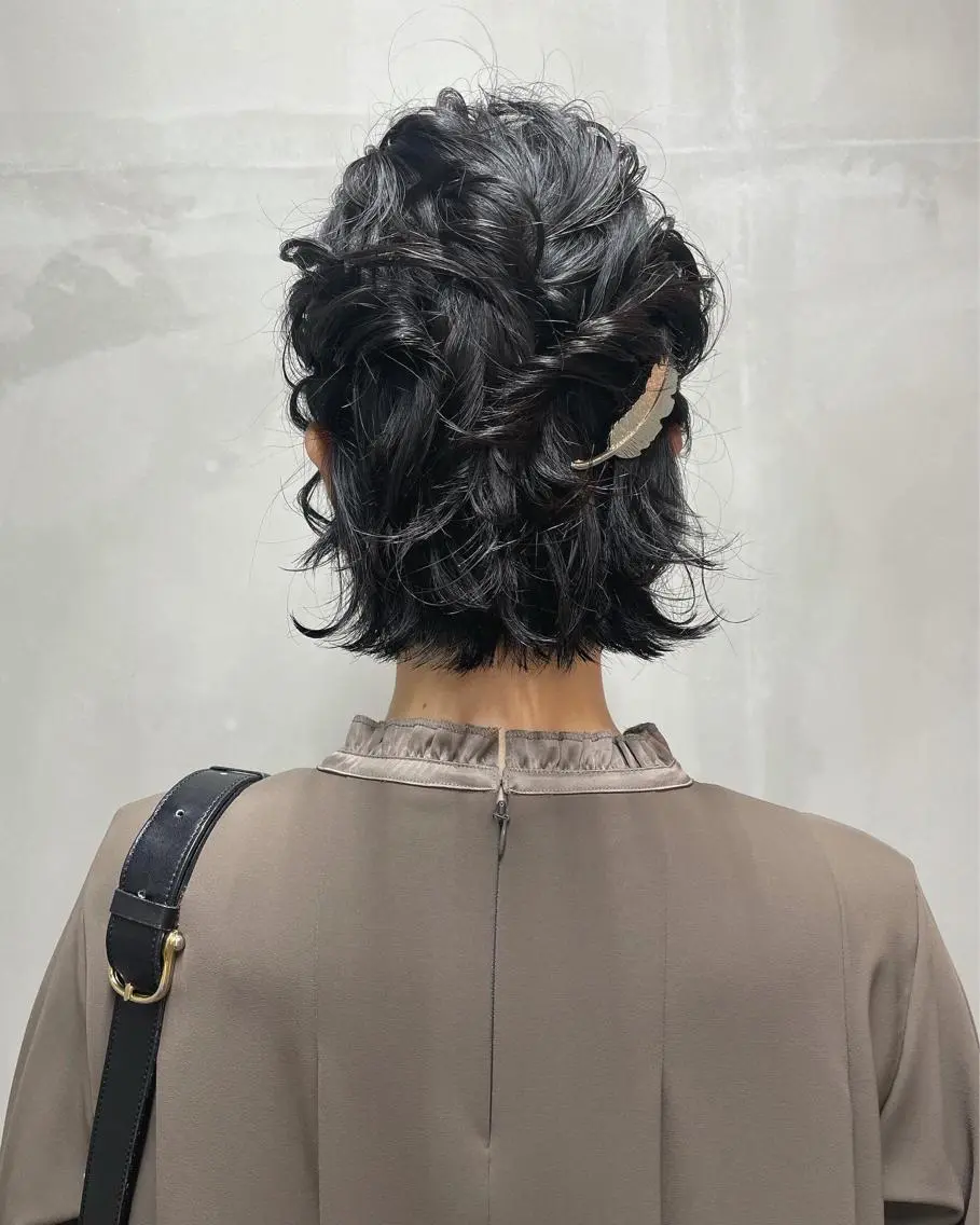 ミディアム ヘアアレンジ ヘアセット 齊藤 桃子のヘアスタイル