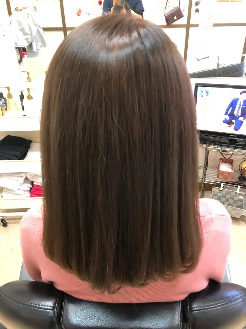 ミディアム 縮毛矯正 石塚 浩のヘアスタイル