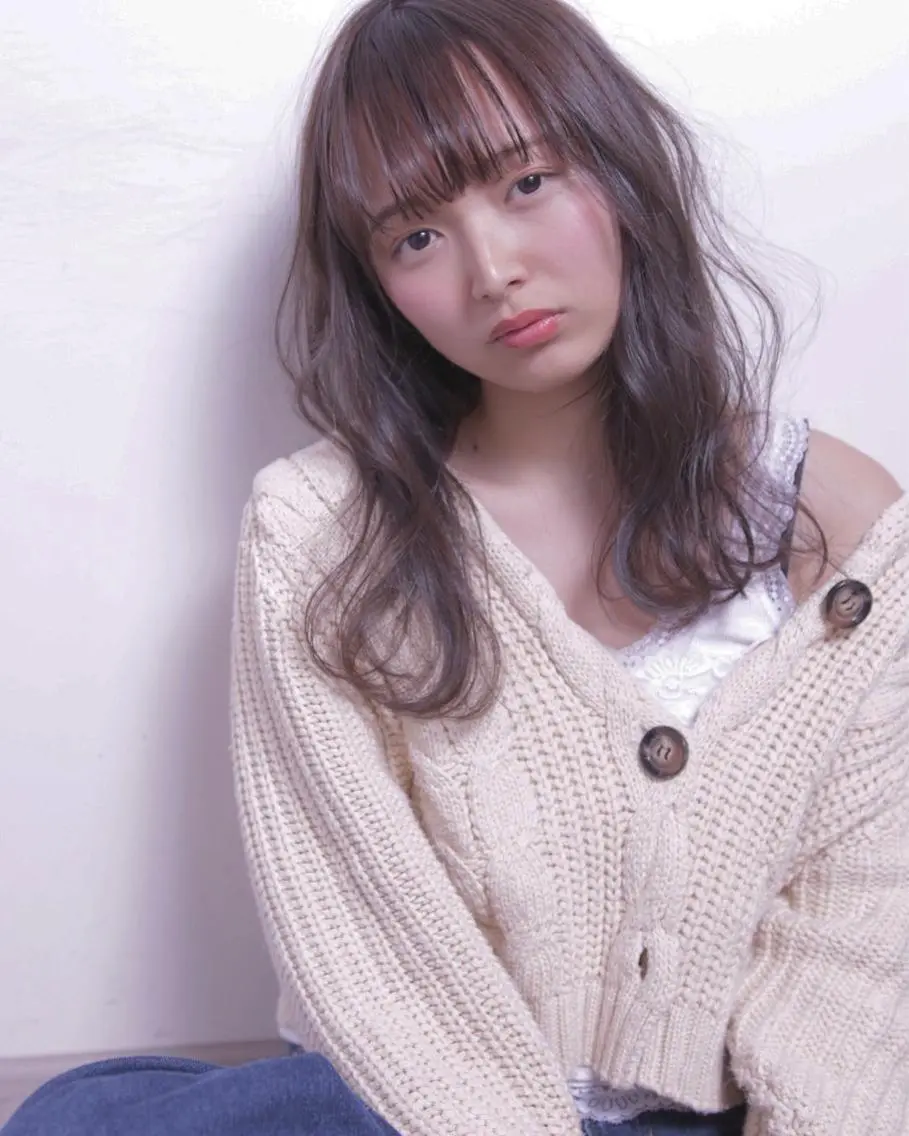 セミロング カラー ハイトーンカラー♡ yuのヘアスタイル