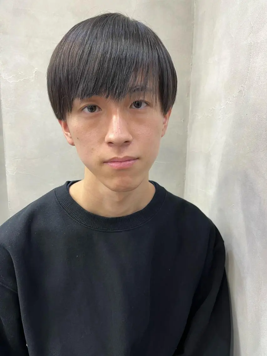 ショート ボブカット艶髪 矯正濱川響太のヘアスタイル