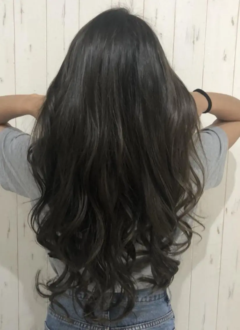 ロング カラー パーマ ヘアアレンジ Device ディバイスのヘアスタイル